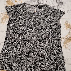 Liz Claiborne Blouse XL; Black & White
